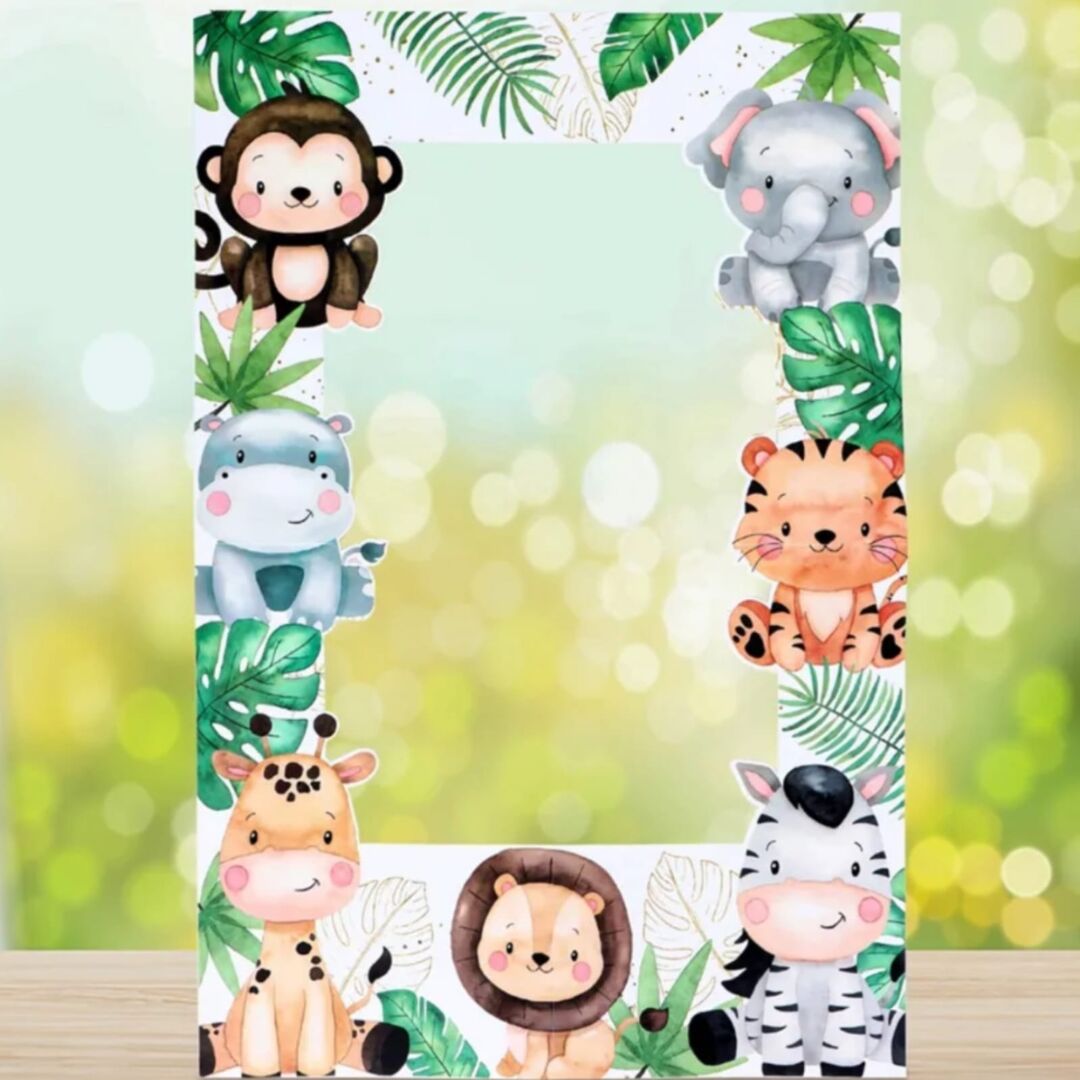 PAPER PHOTO FRAME- ANIMALS PATTERN