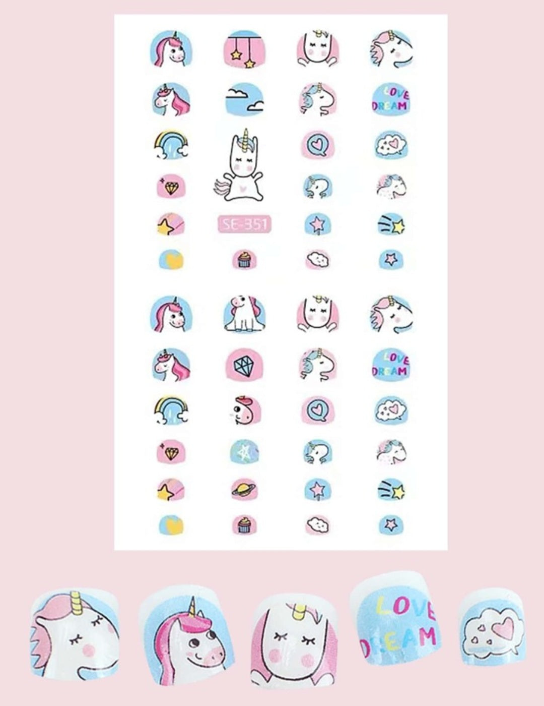 ملصق فن أظافر للأطفال