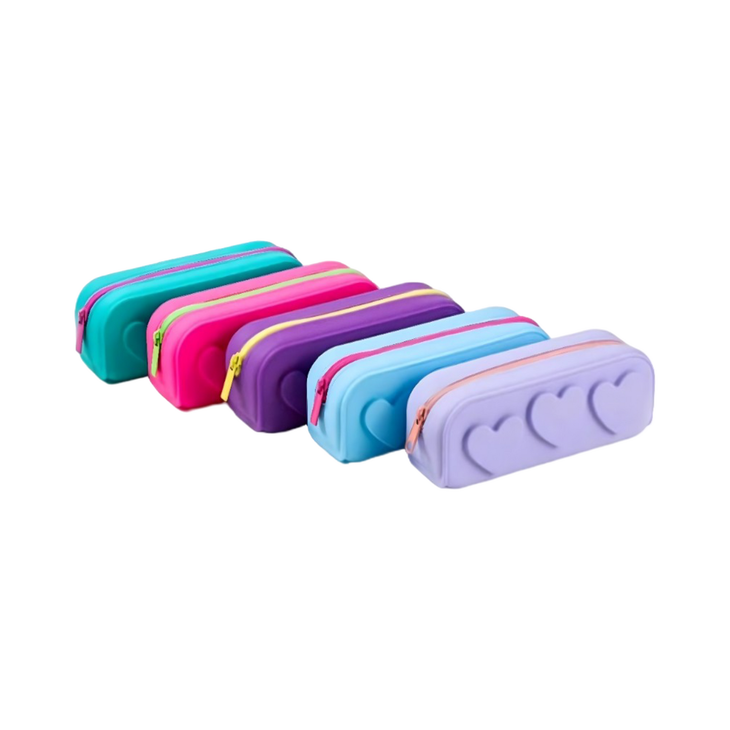 SILICONE PENCIL CASE HEART