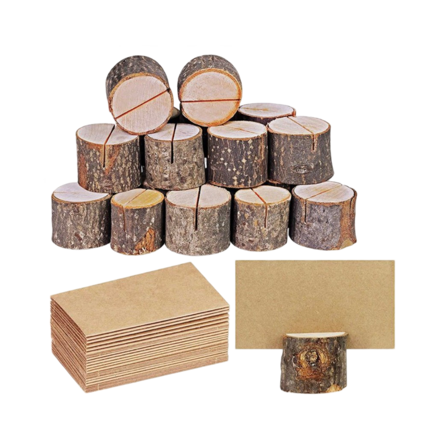 حامل بطاقات خشبية