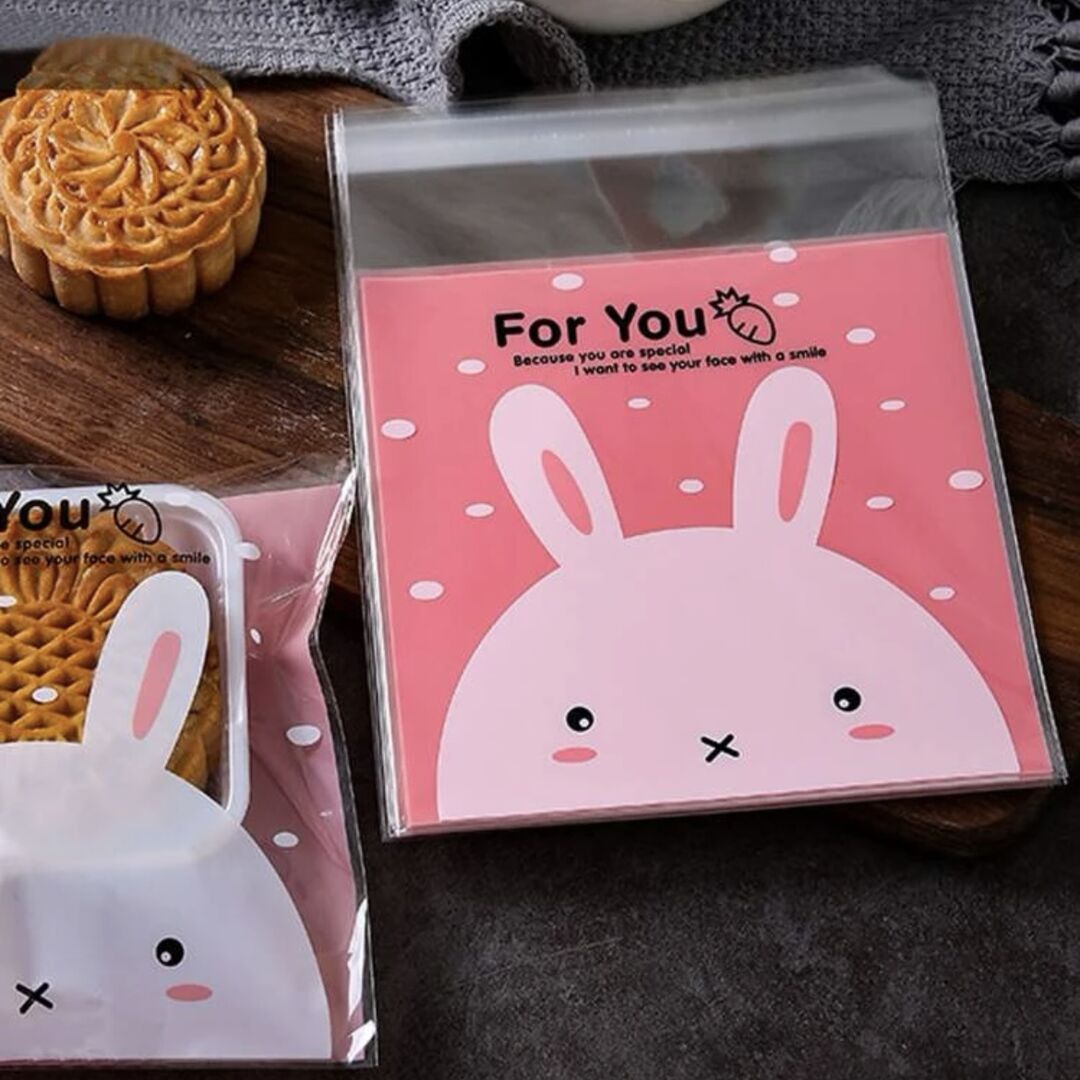 PLASTIC BAG - PINK RABBIT