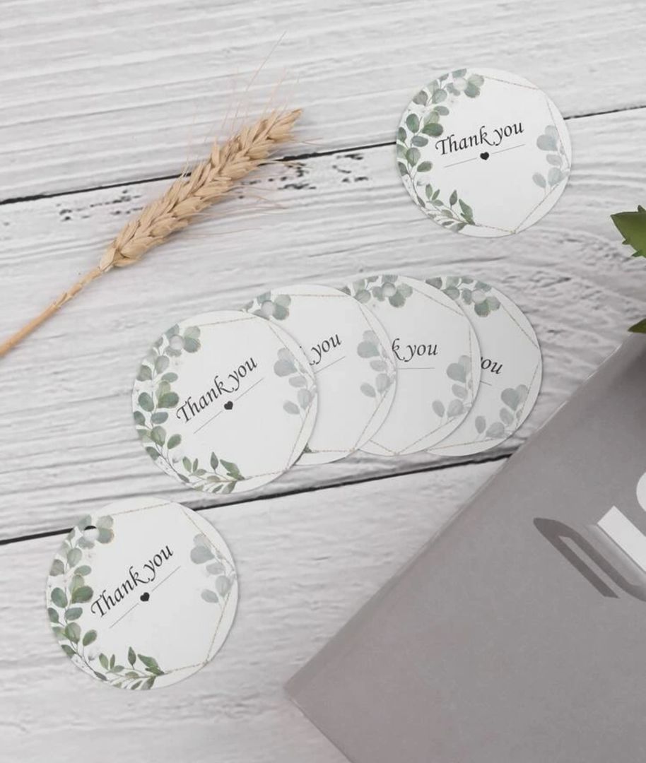 بطاقة تغليف الهدية - ورقة الشجر؟ شكرًا لك؟