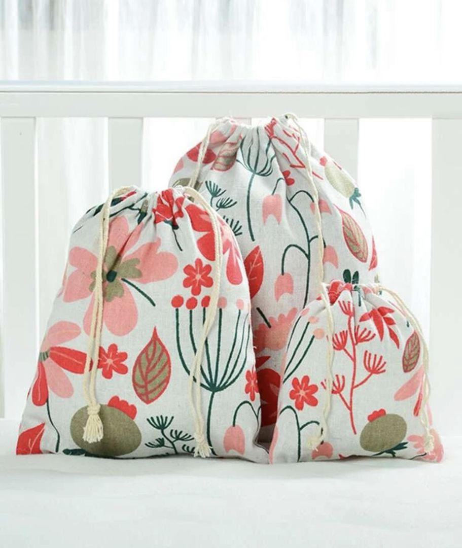 حقيبة قماش - زهور