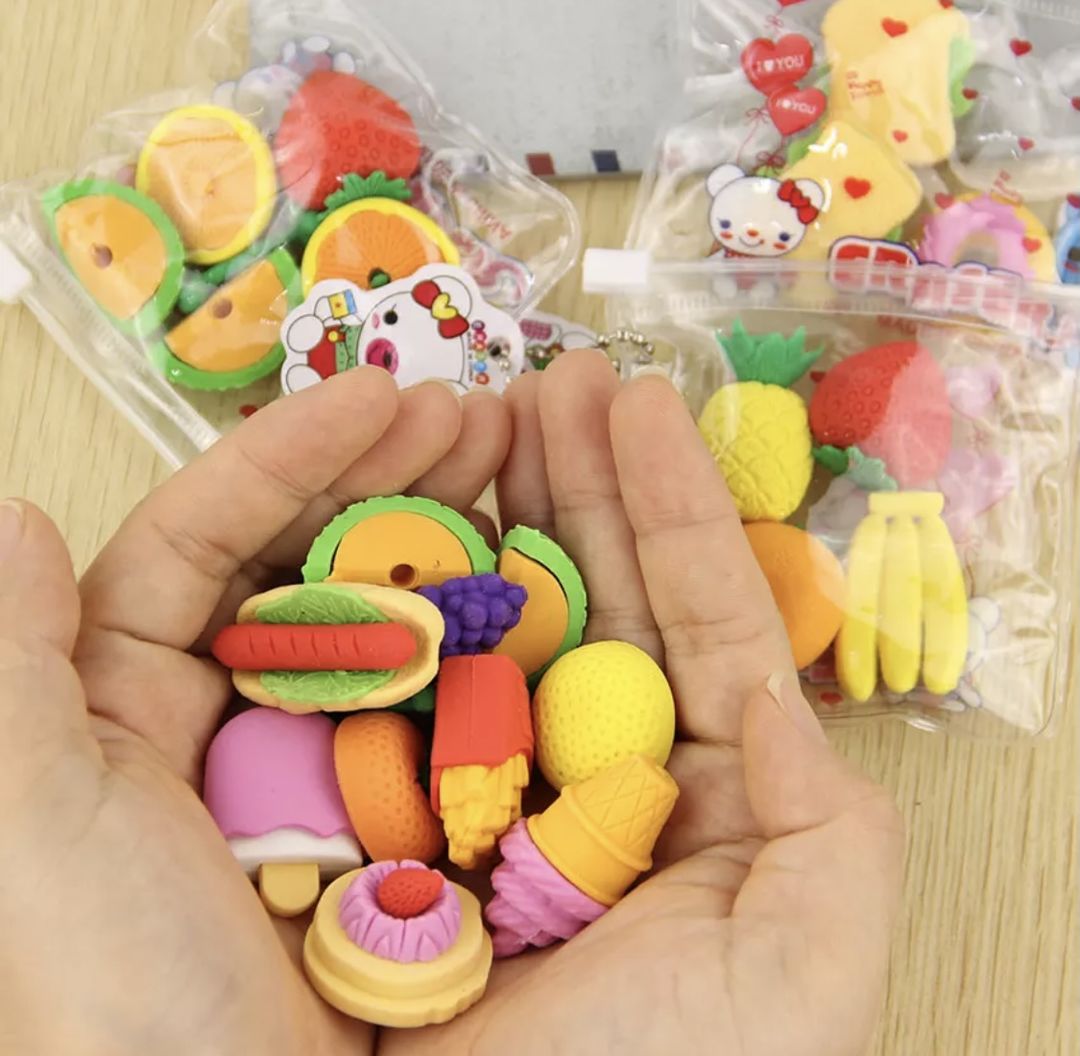 ممحاة على شكل طعام