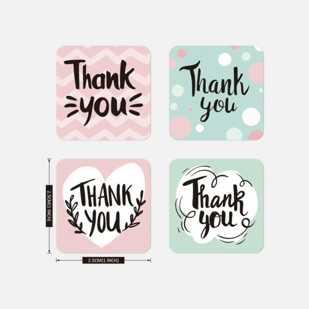 STICKERS ROLL - "Thank you"