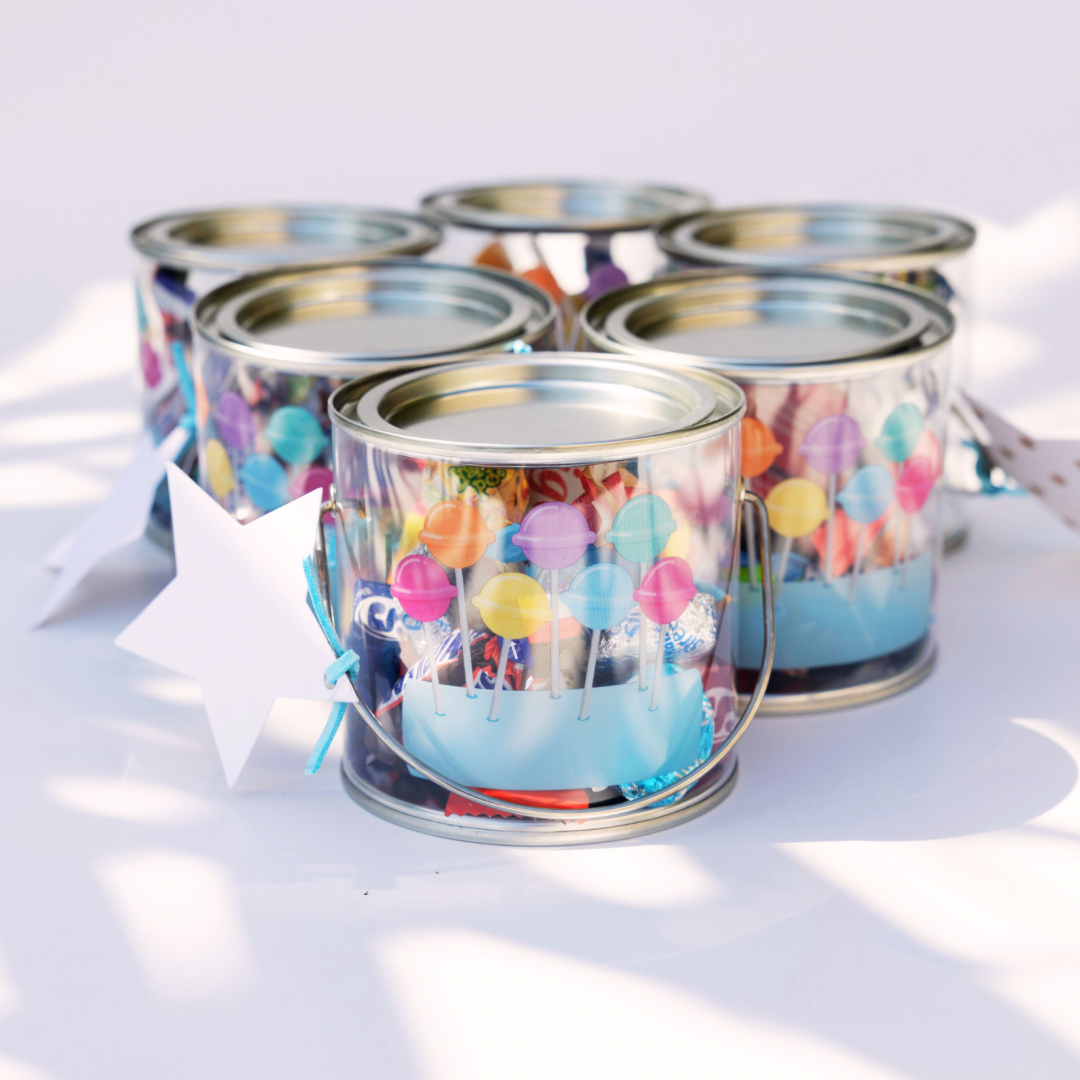 TRANSPARENT CANDY TIN CAN