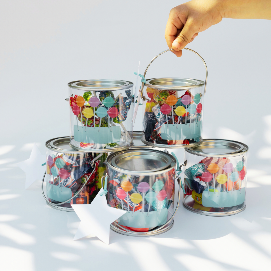 TRANSPARENT CANDY TIN CAN