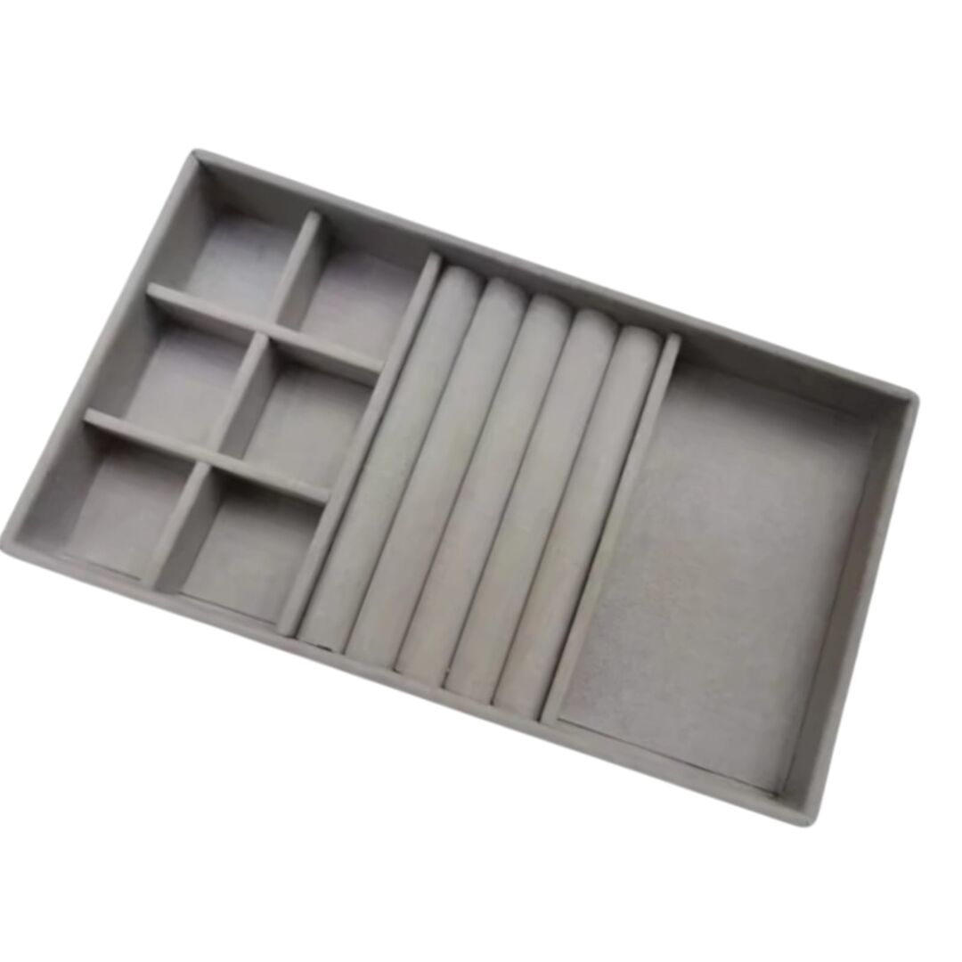 GREY FABRIC JEWELRY ORGANIZER