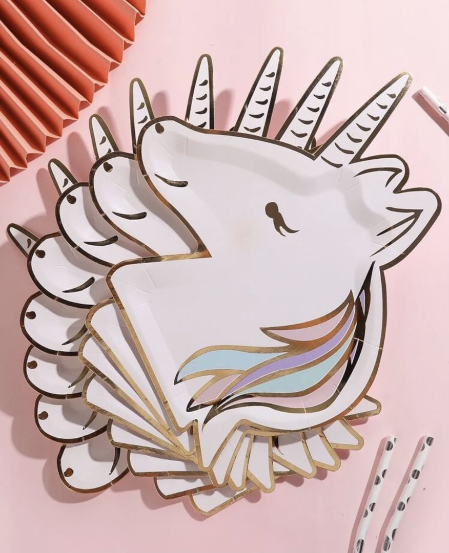 PAPER PLATES - UNICORN