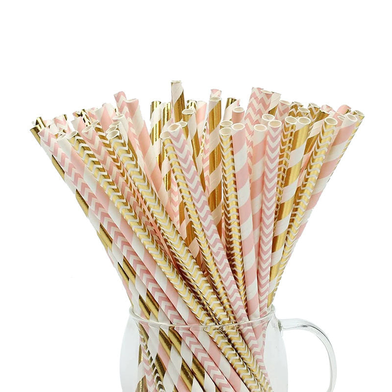 PAPER STRAW - GARNISHED