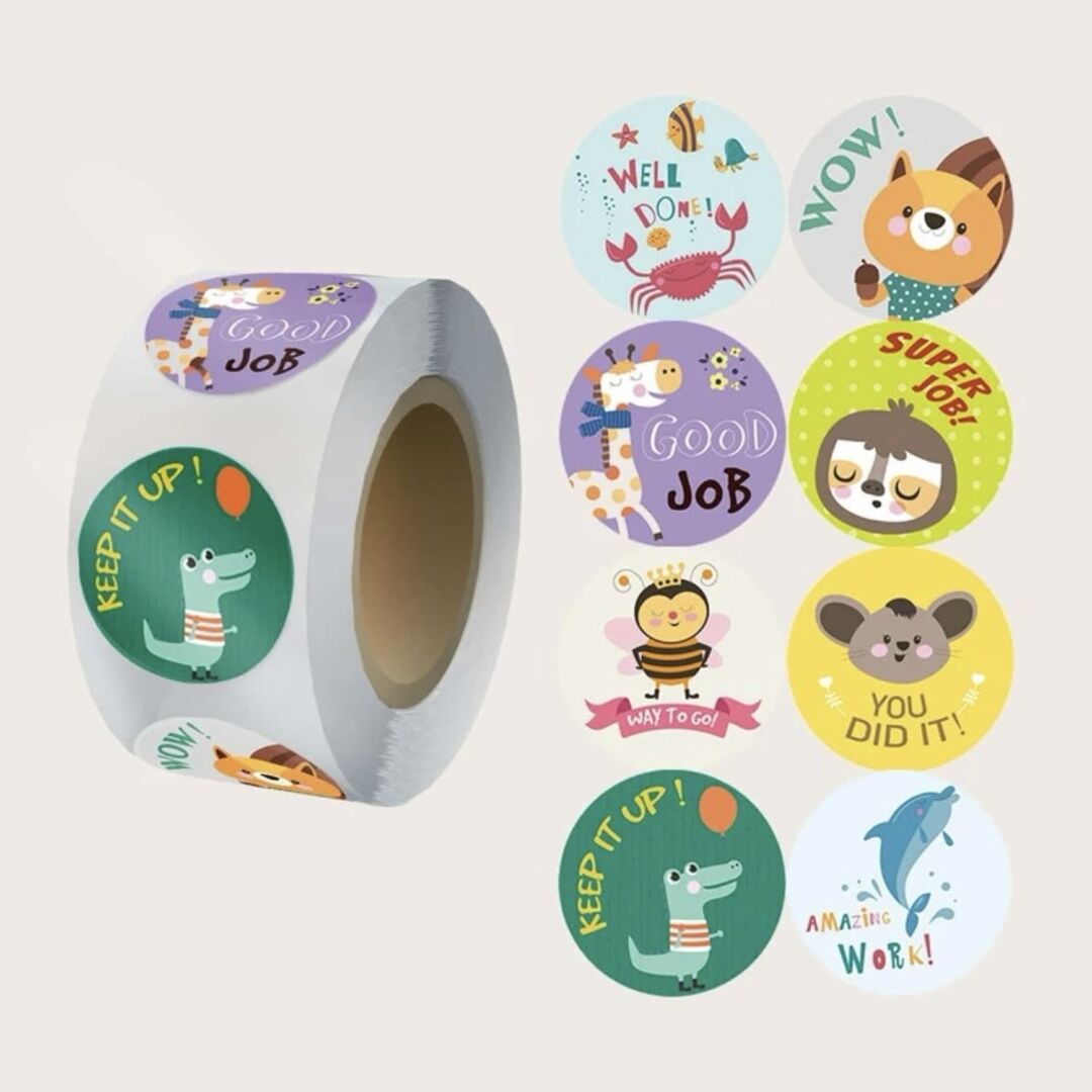 STICKERS ROLL - ANIMAL PATTERN