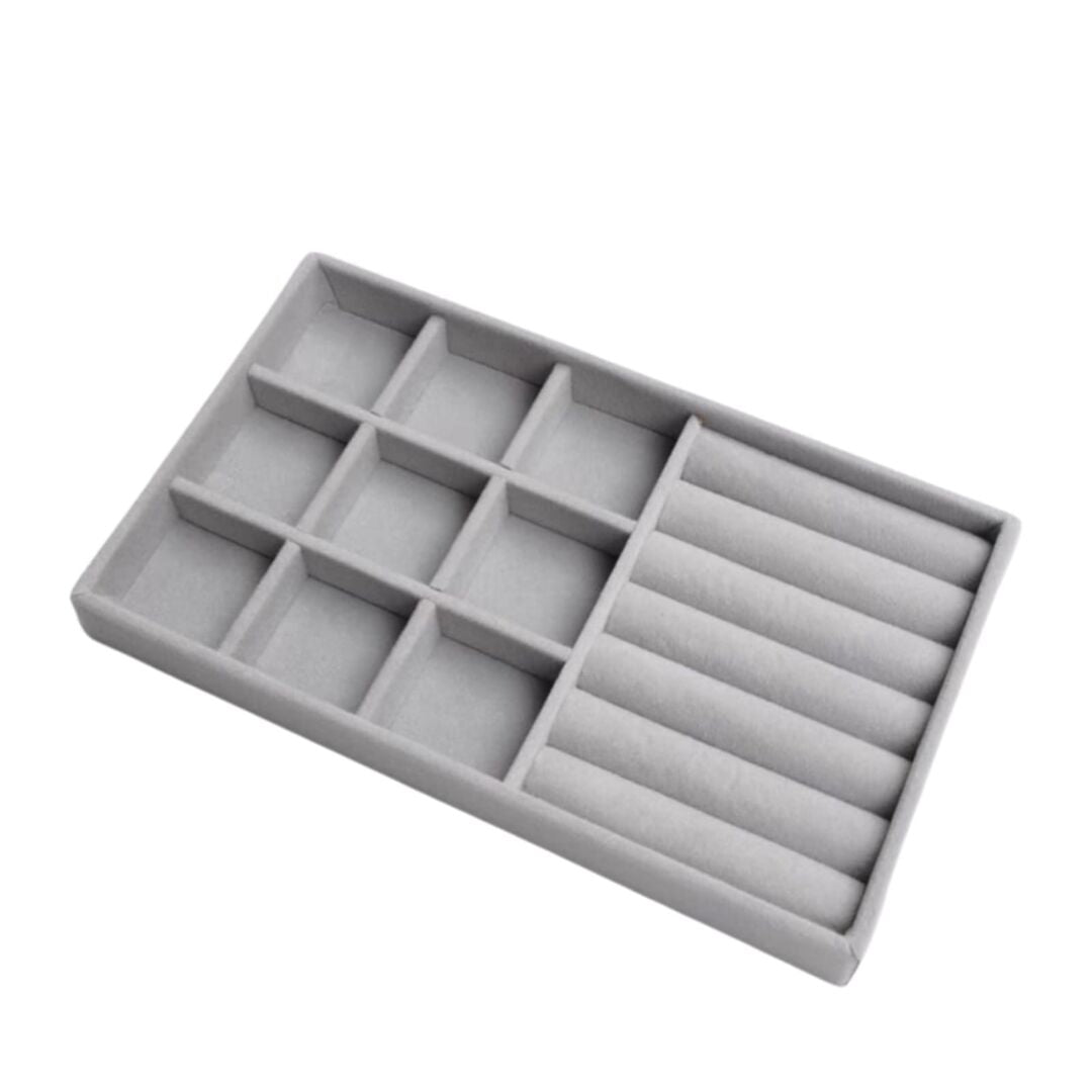 GREY FABRIC JEWELRY ORGANIZER