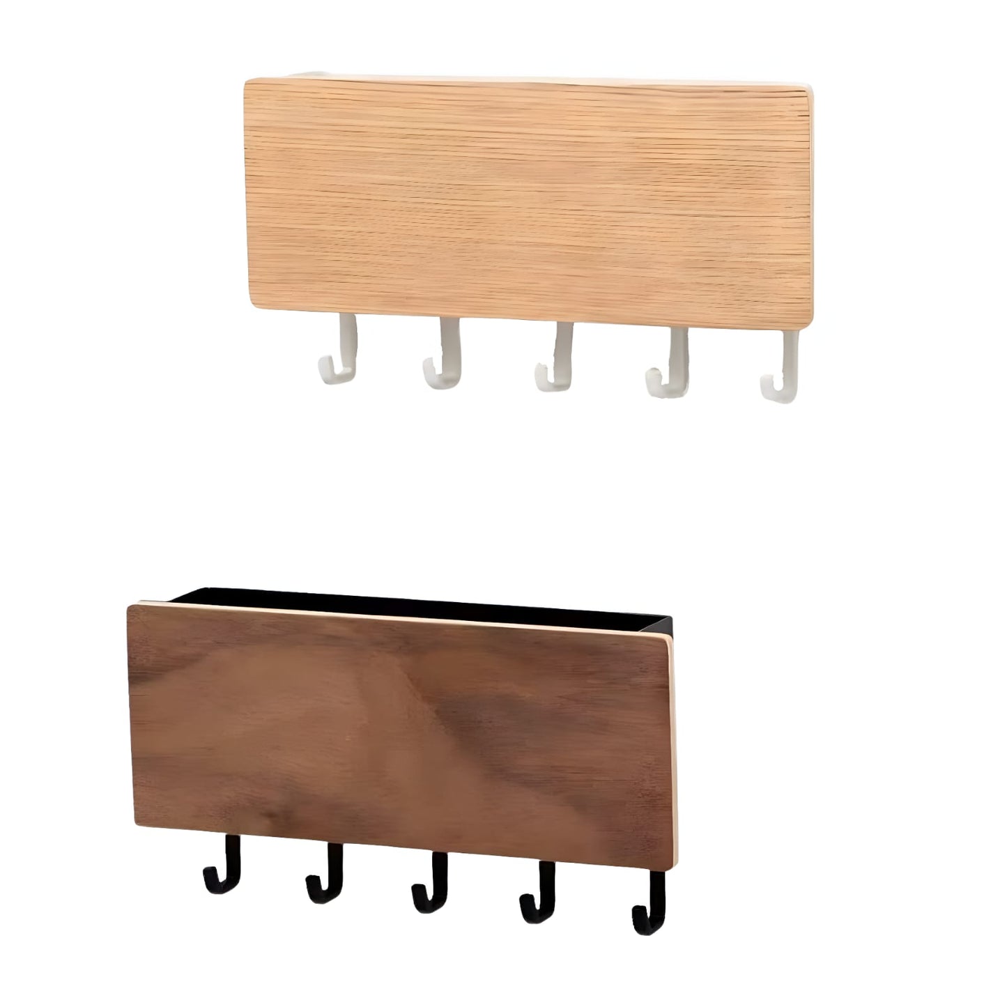 WOODEN WALL KEY STORAGE RACK
