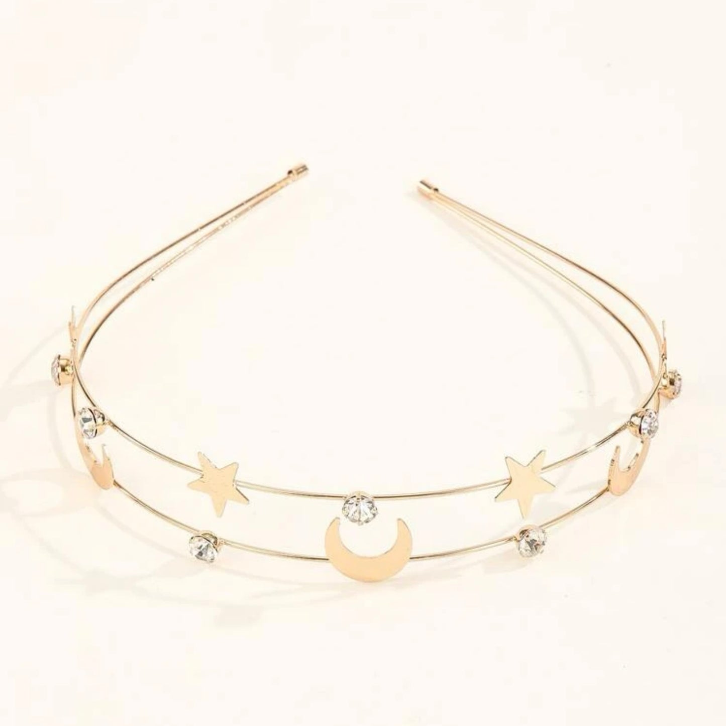 Moon star layered hair hoop