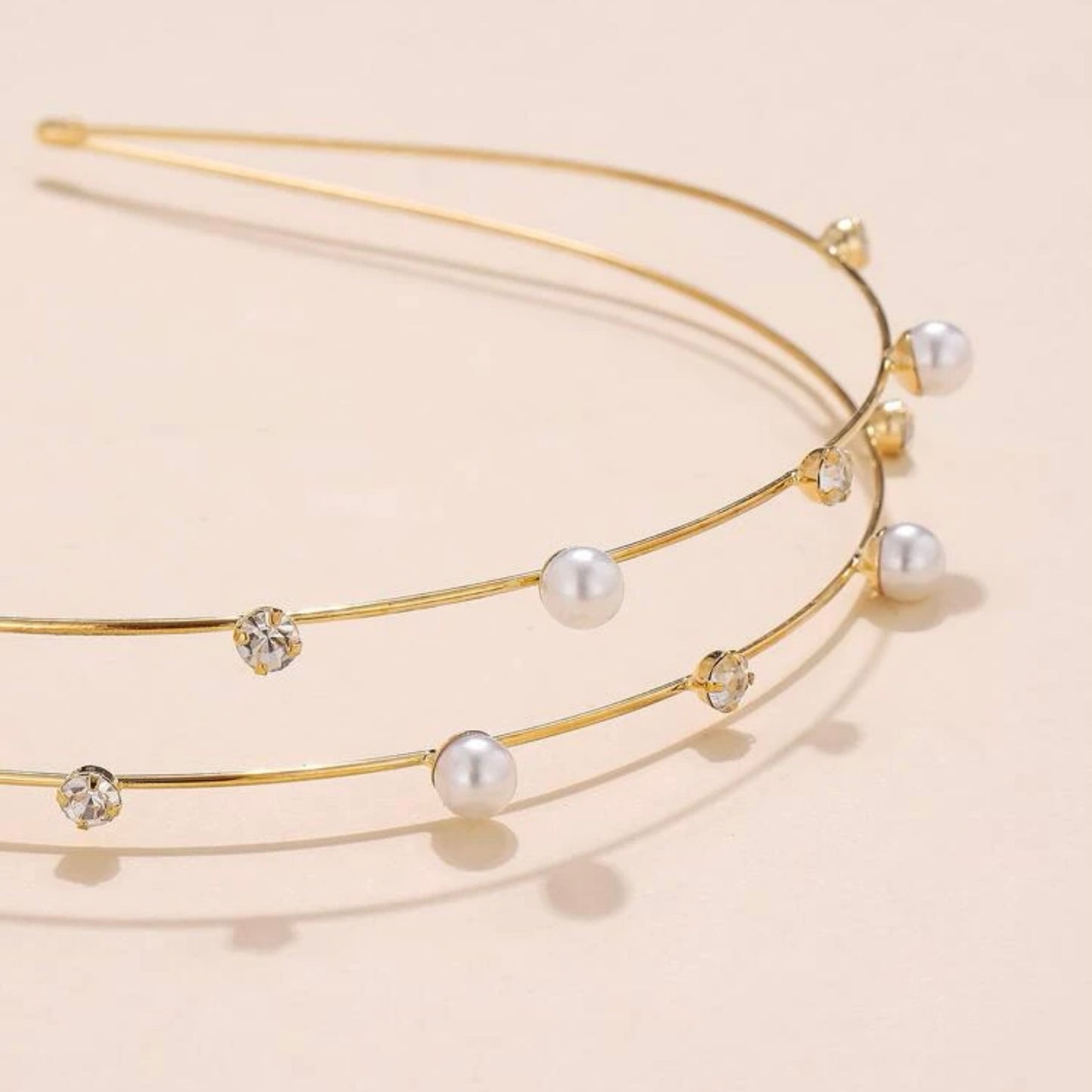 طوق شعر ذهبي قطعة واحدة