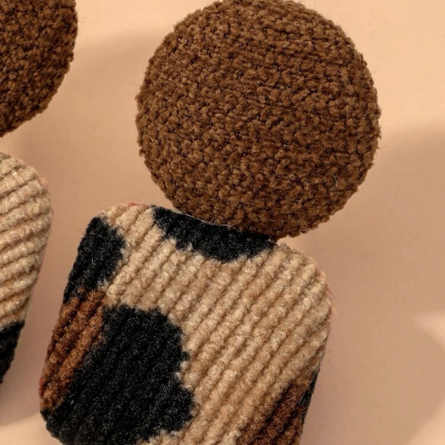 Square fabric earring