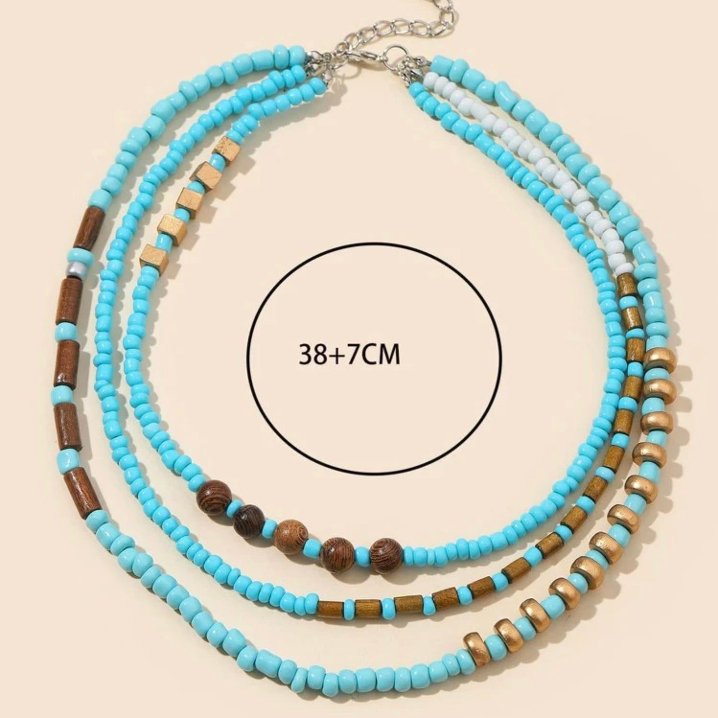 Cube beaded necklace
