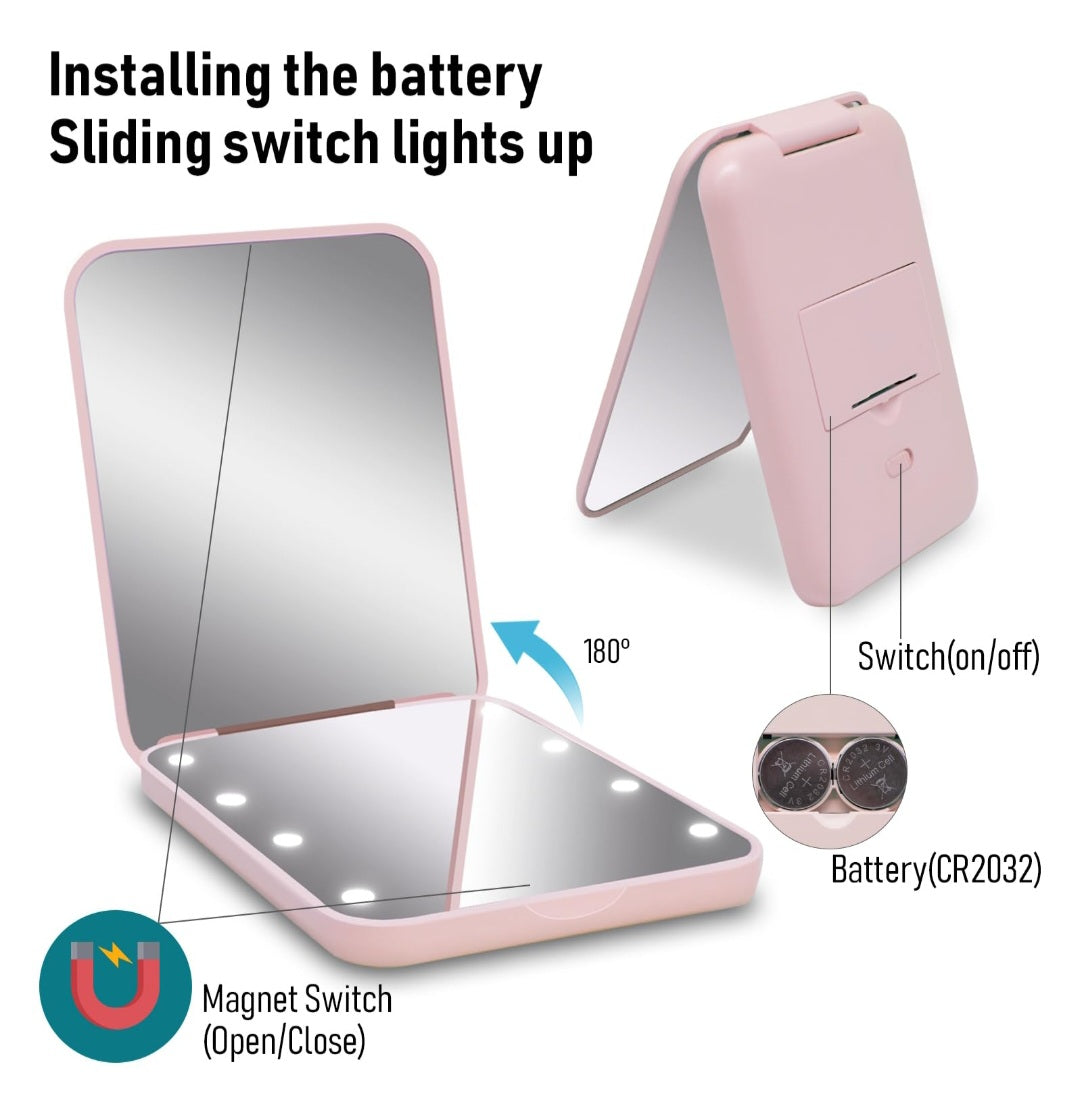 مرآة مدمجة LED