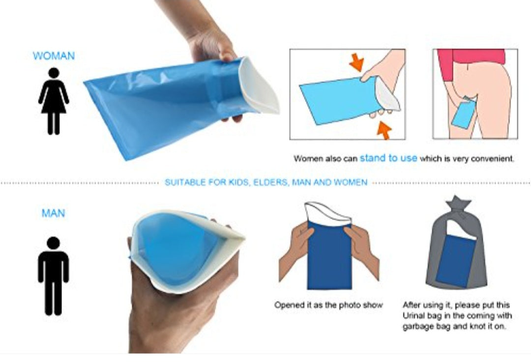 كيس بول طوارئ للاستخدام مرة واحدة