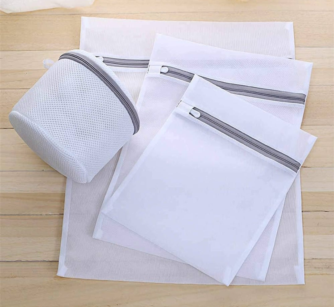 7 قطع من أكياس الغسيل الشبكية