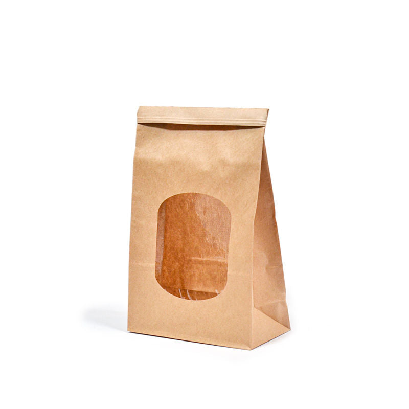 PAPER BAG WITH WINDOW -KRAFT