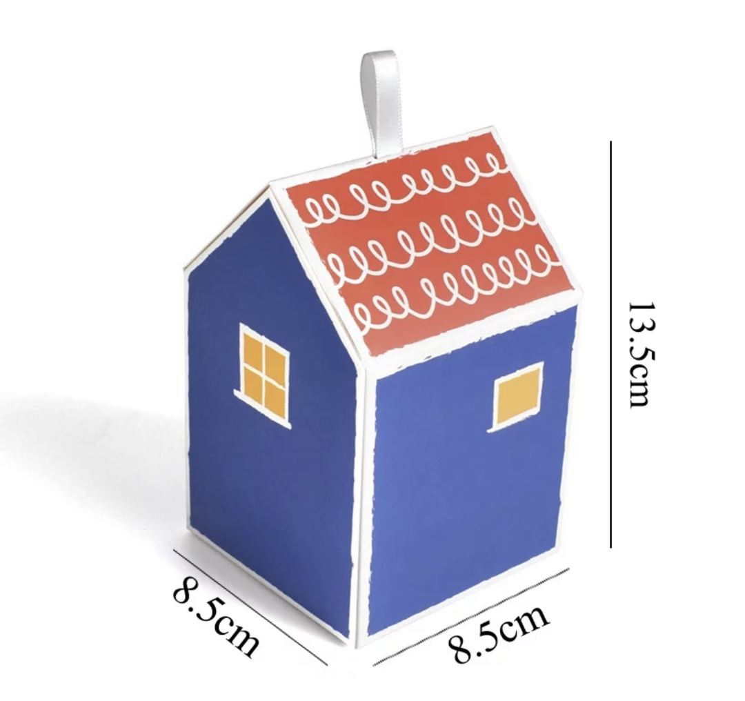 PAPER BOX HOUSE SHAPED- COLORFUL
