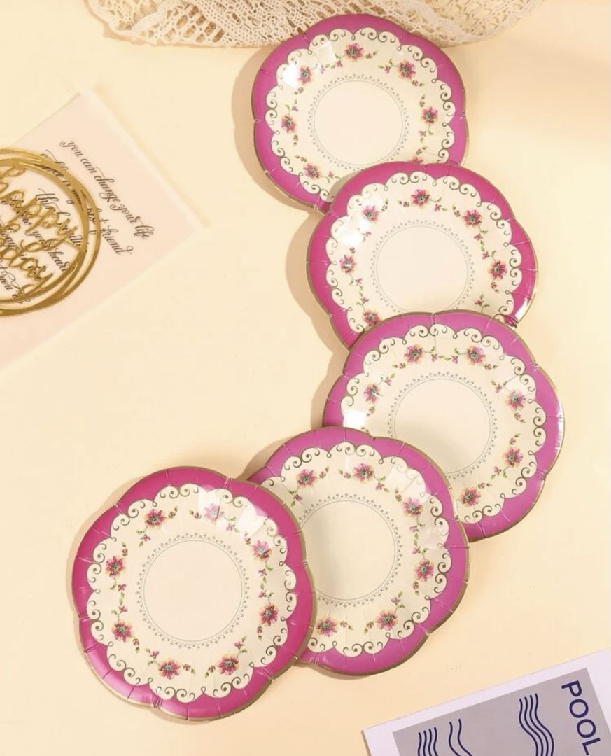 أطباق ورقية للحلويات - زهرة