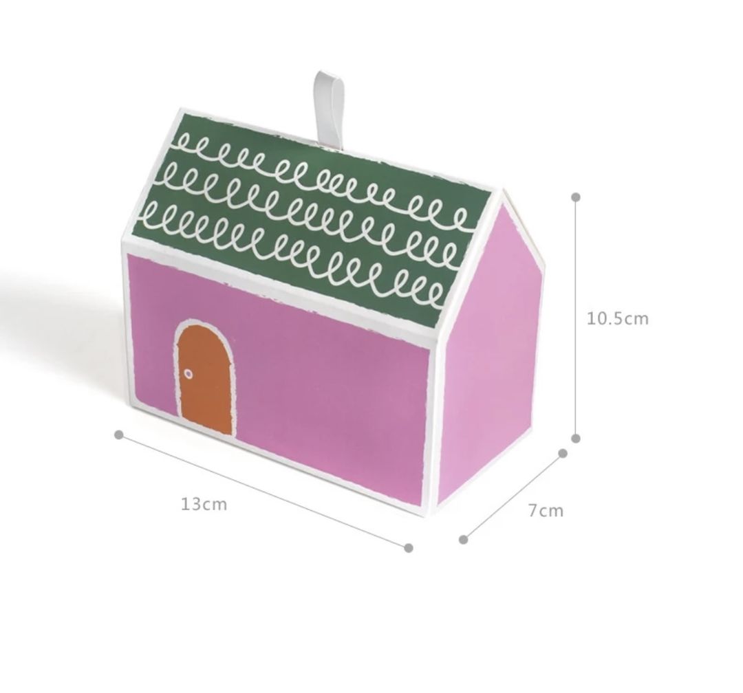 PAPER BOX HOUSE SHAPED- COLORFUL