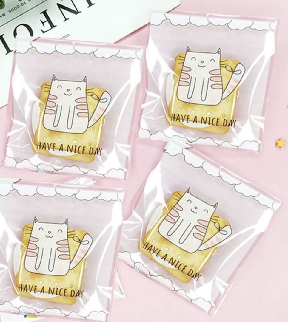 كيس بلاستيك - طباعة قطة