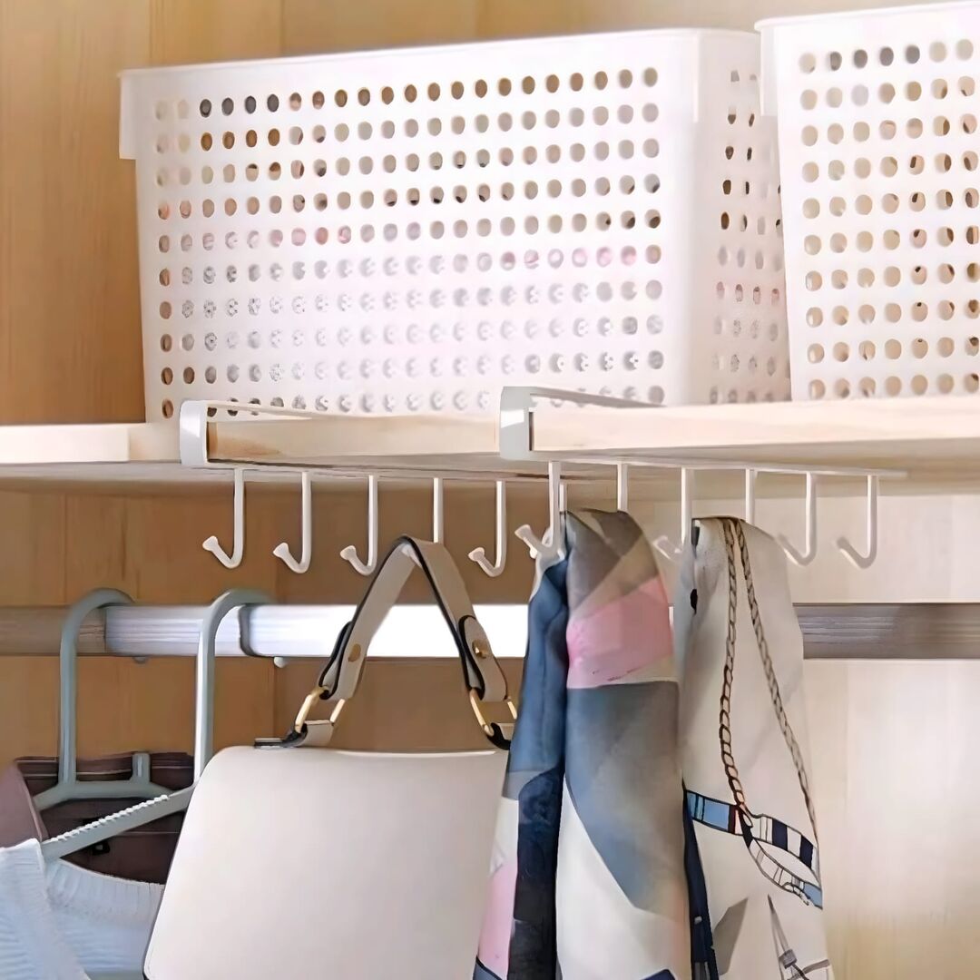 HOOKS STORAGE SHELF