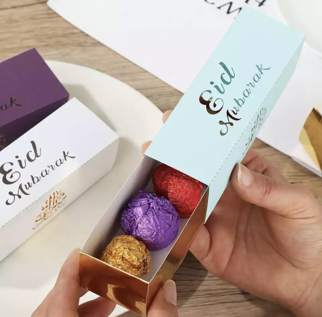 SMALL RECTANGLE BOX - "Eid Mubarak"