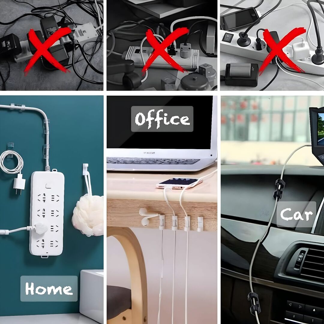 منظم سلك الكابل الشفاف