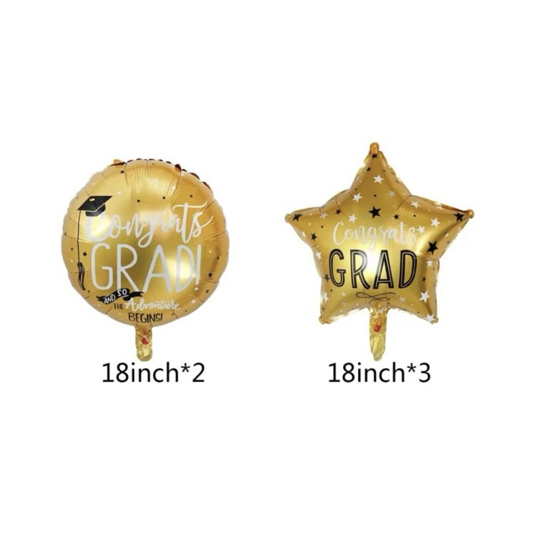 GOLD BALLOONS - GRADUATION