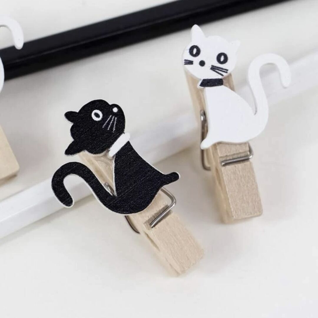 مشابك خشبية - القطط