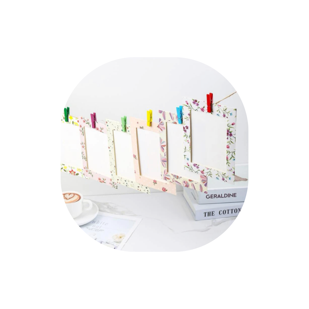 PAPER PHOTO FRAME - FLOWERS