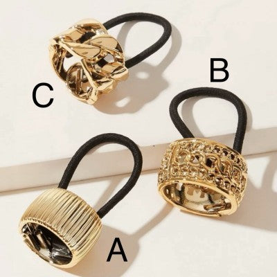 قطعة واحدة من شعر الذهب الضيق