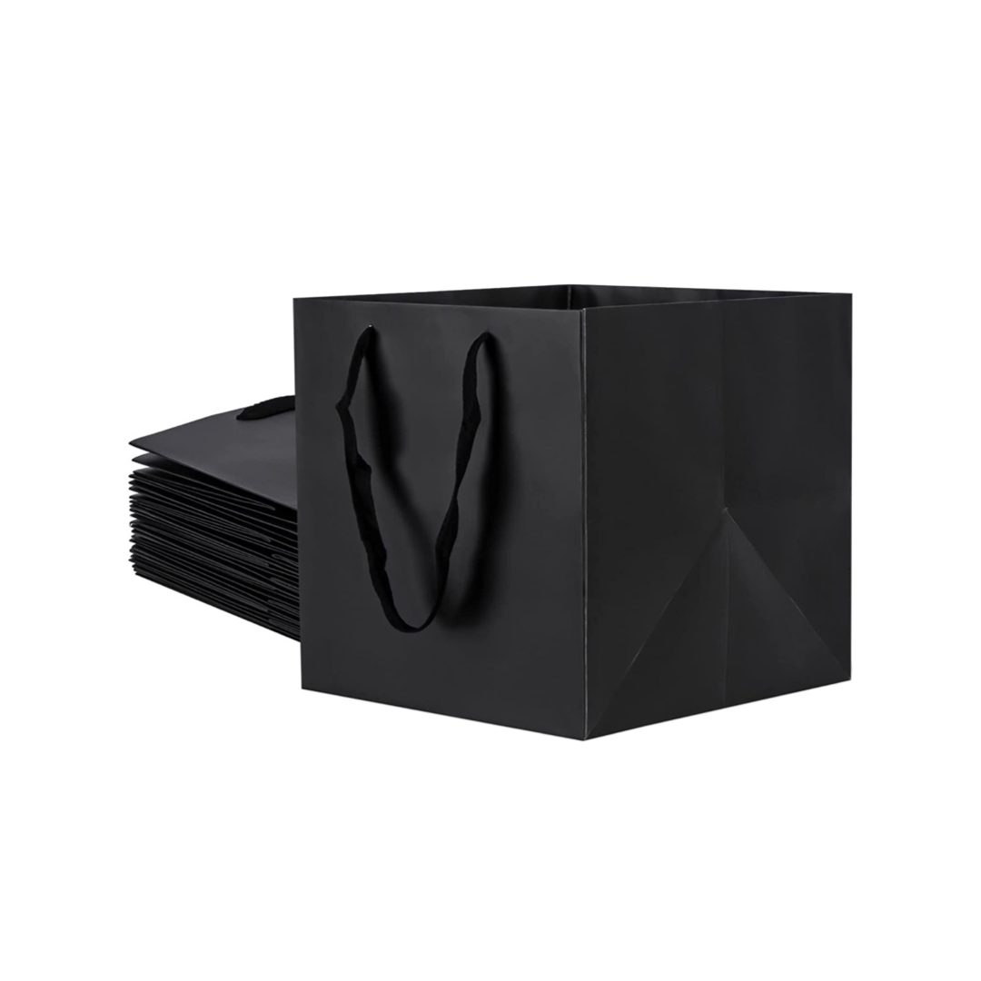 حقيبة مربعة من الورق السميك - أسود