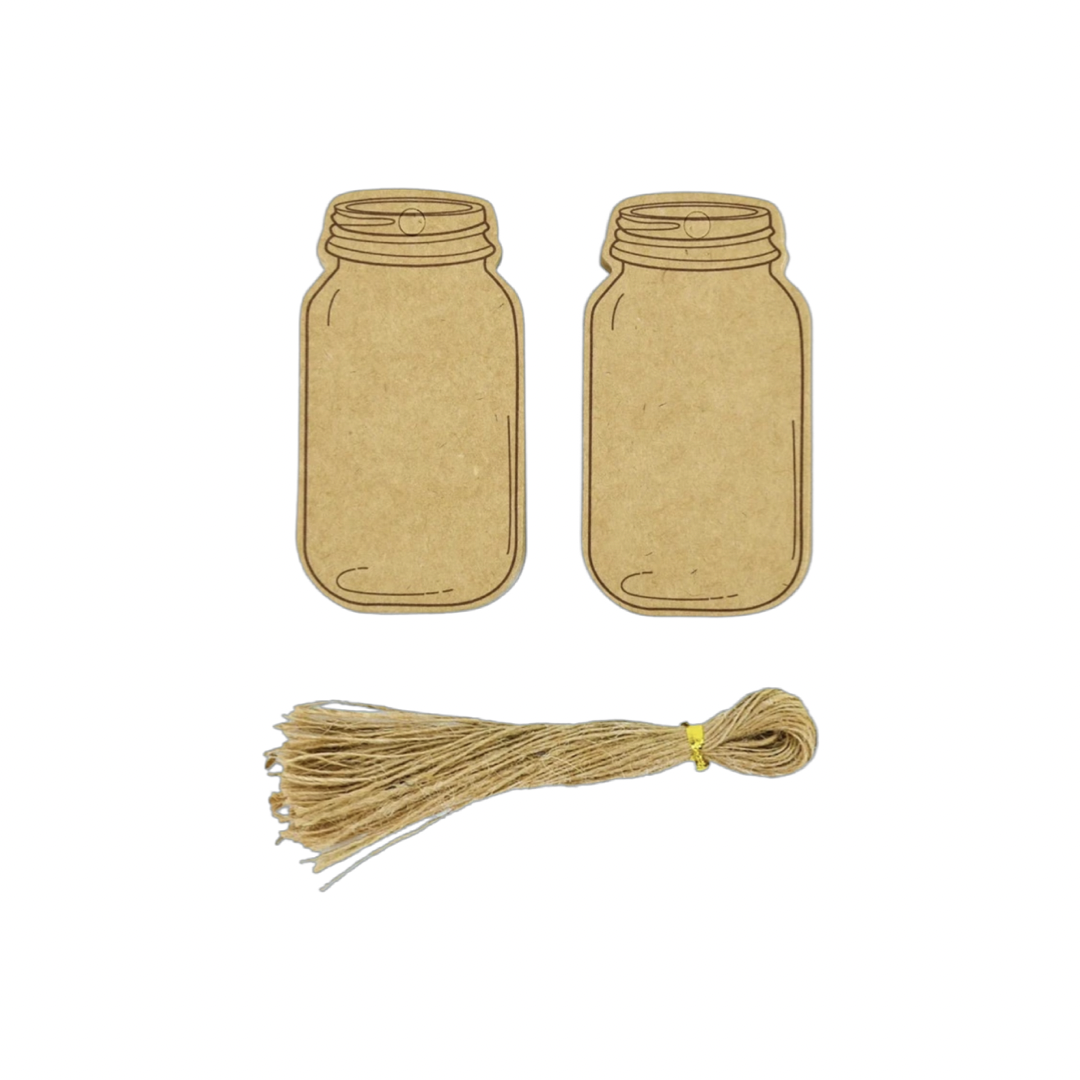 بطاقة هدية بحبل - على شكل زجاجة