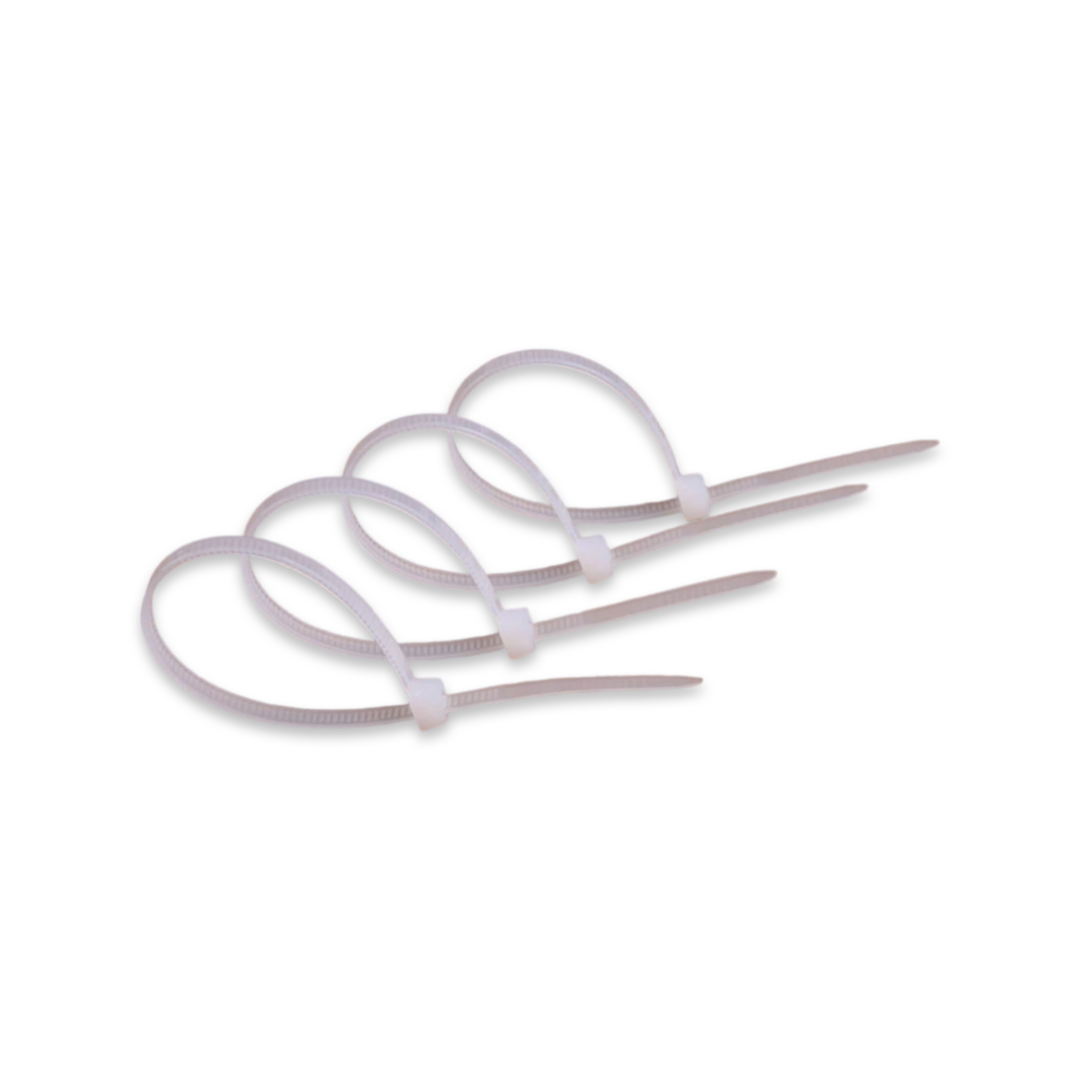 أربطة كابل من النايلون - أبيض