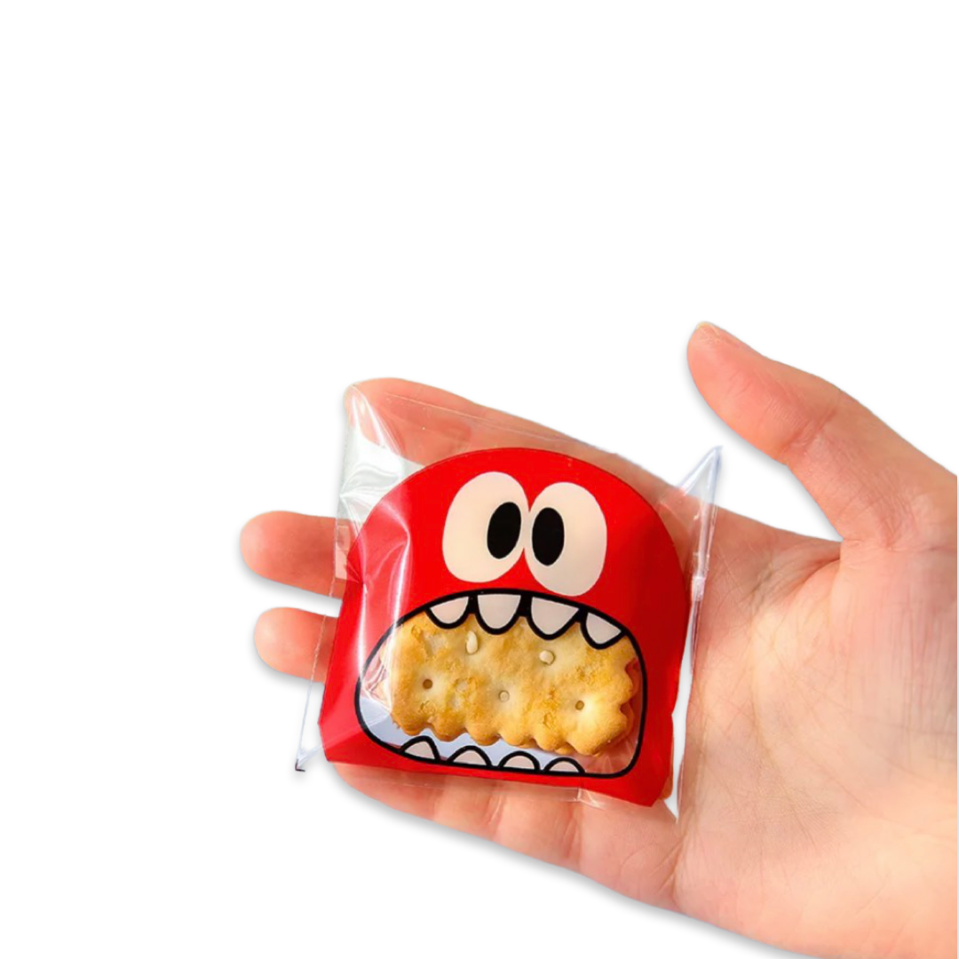 PLASTIC BAG - RED CARTOON PRINT