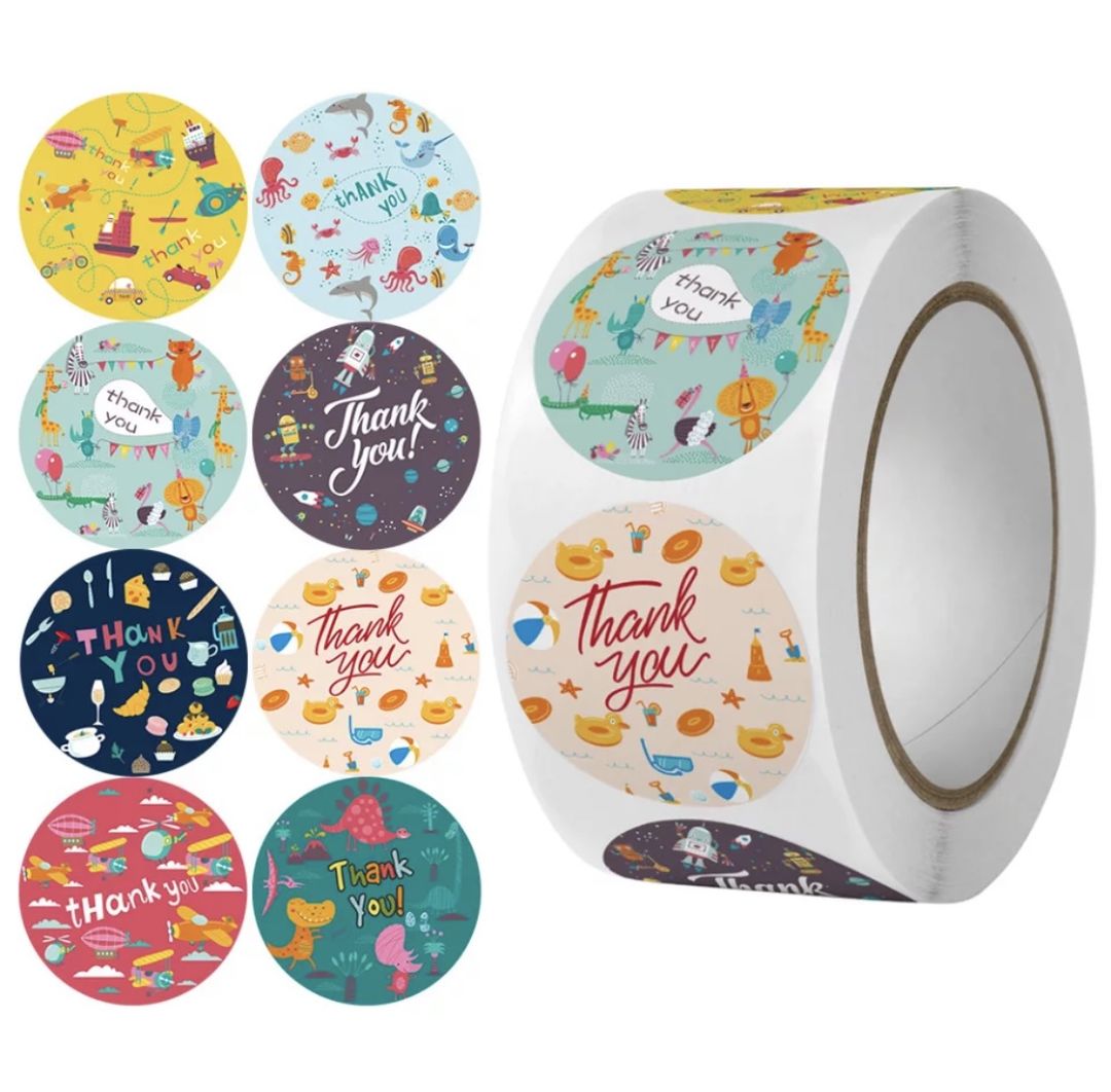ROLL STICKERS - "THANK YOU"