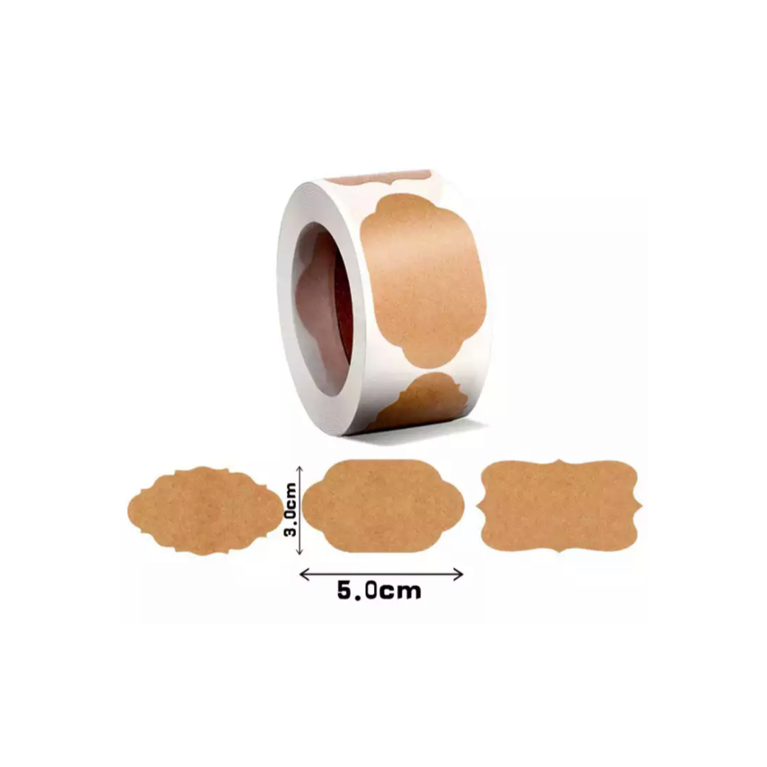 STICKERS ROLL - KRAFT LABEL