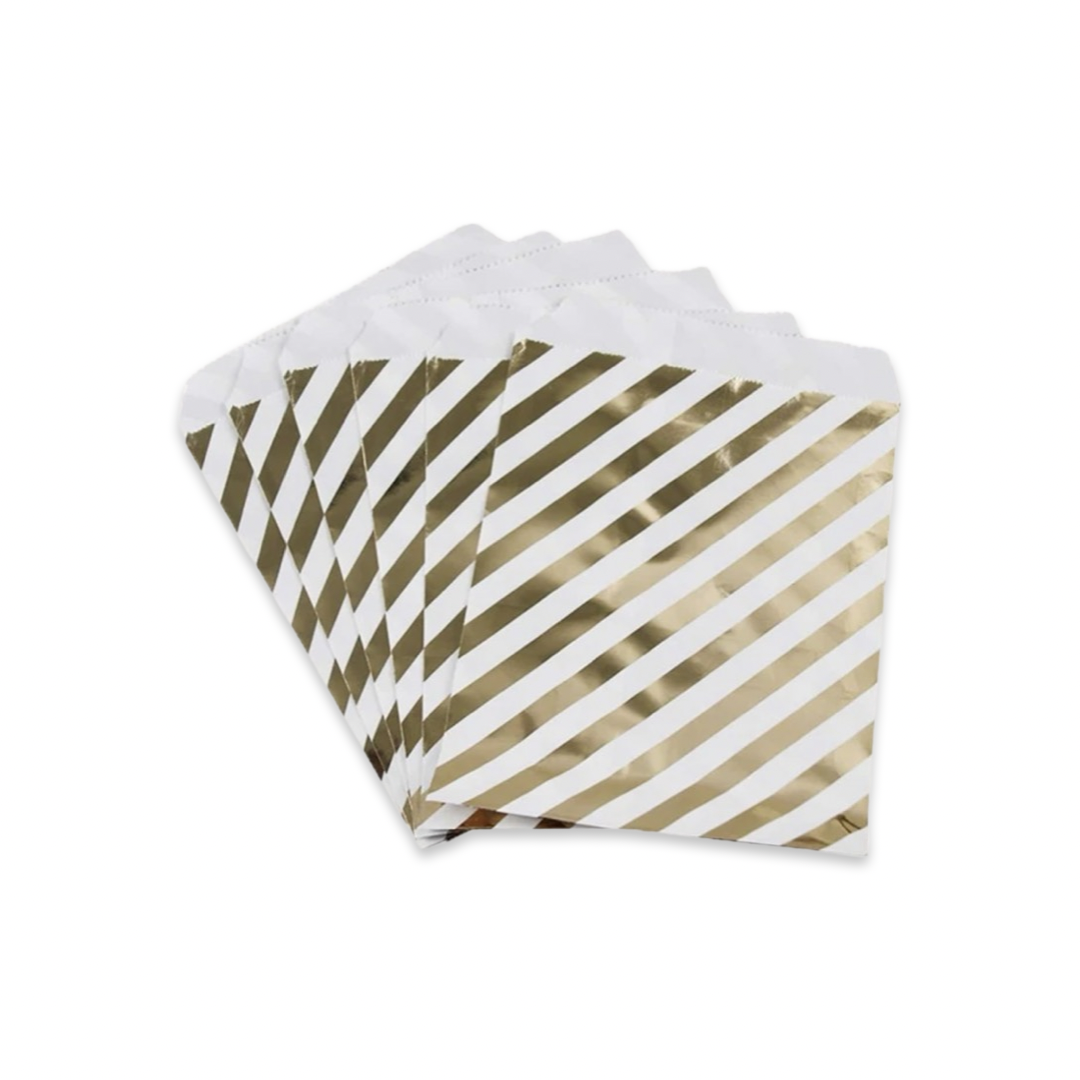 PAPER BAG - GOLDEN STRIPED