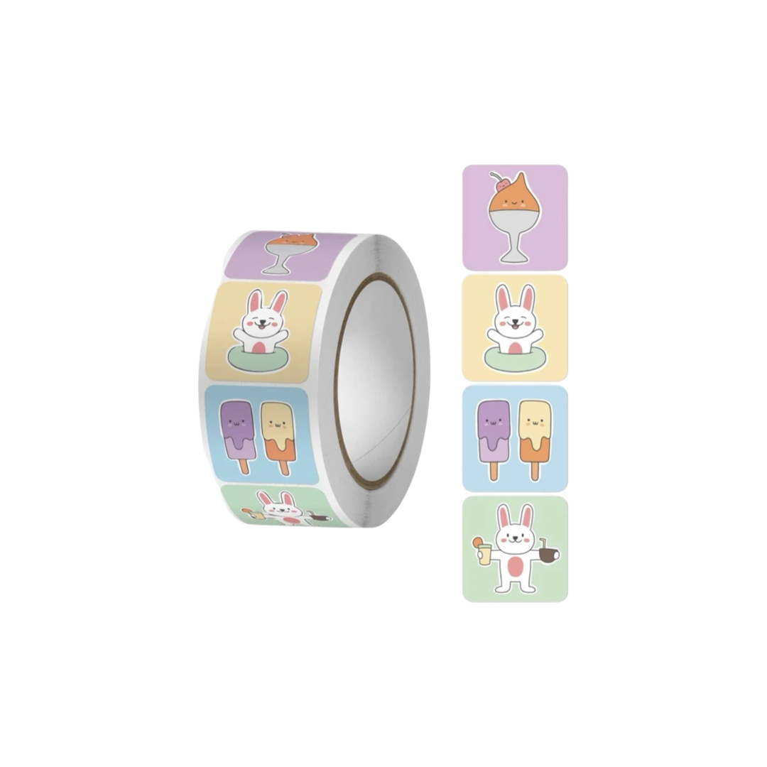 SQUARE STICKERS- CARTOON