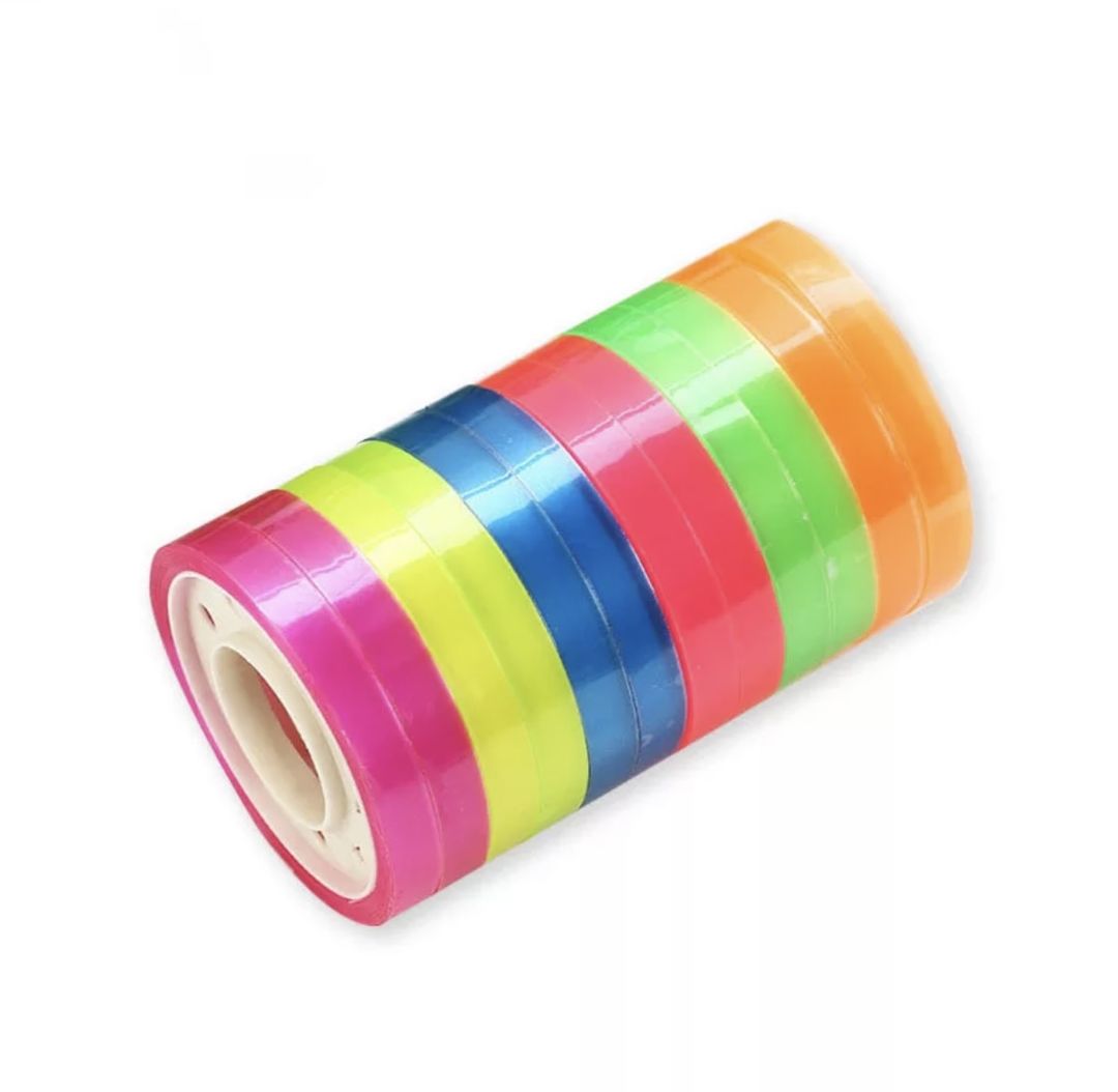 شريط شفاف متعدد الألوان - نيون