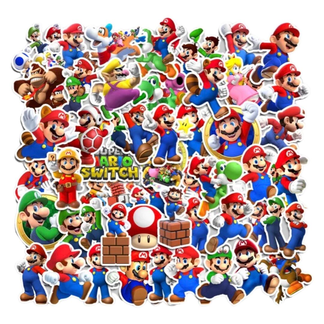 RoomMates Sticker Géant Super Mario Bros. et Luigi repositionnable RoomMates Sticker Géant Super Mario Bros. et Luigi repositionnable