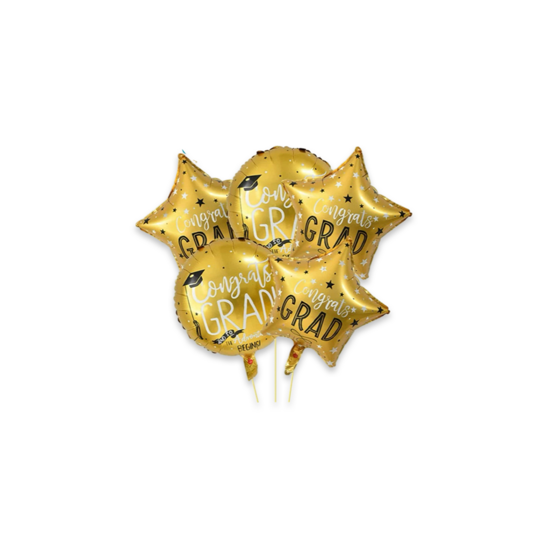 GOLD BALLOONS - GRADUATION