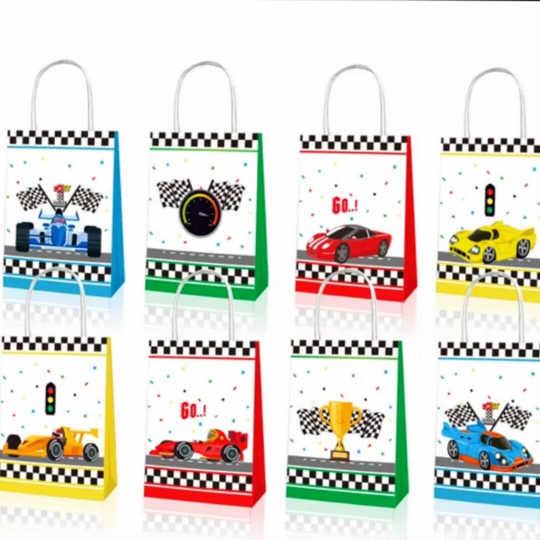 أكياس ورقية - سيارات السباق