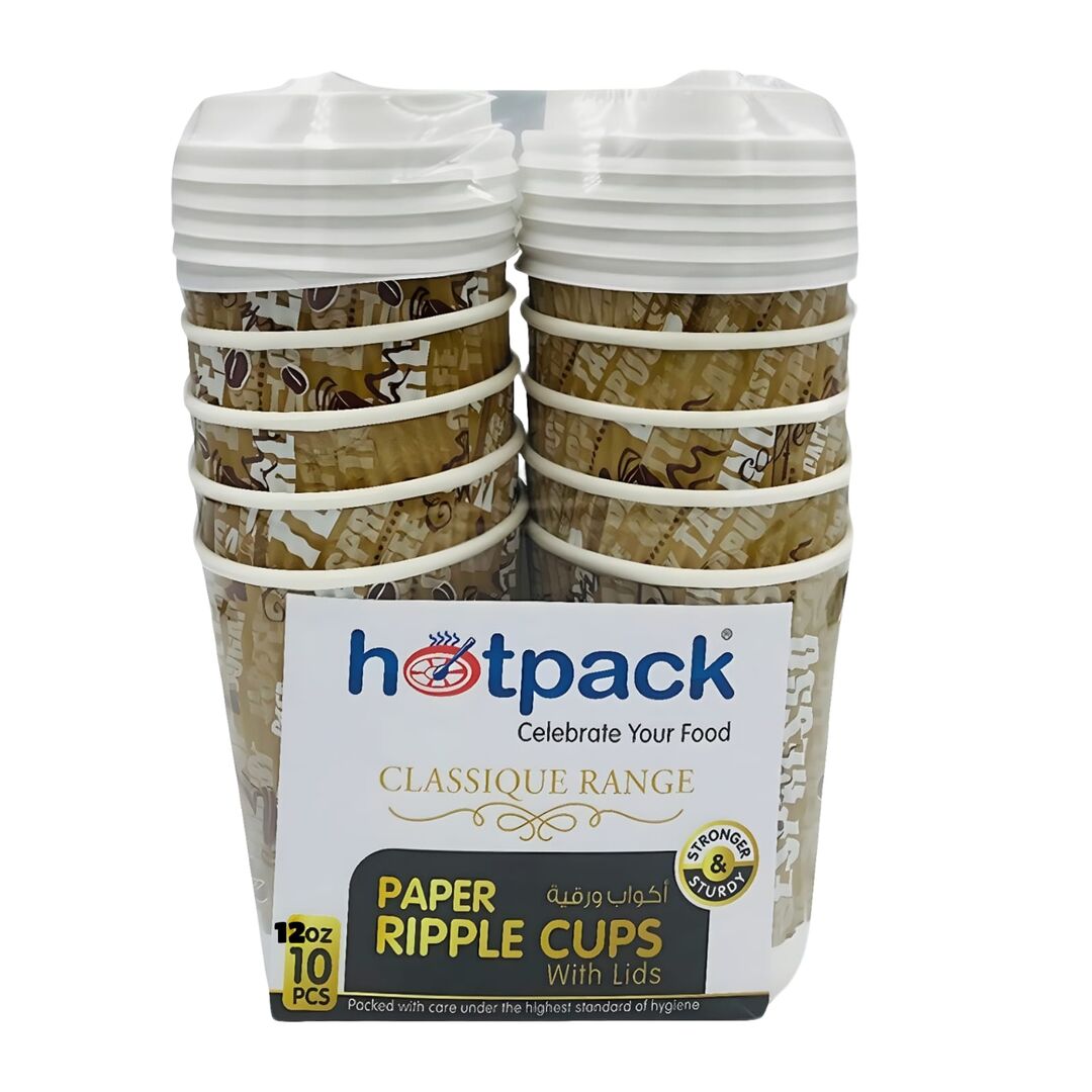 أكواب ورقية مموجة