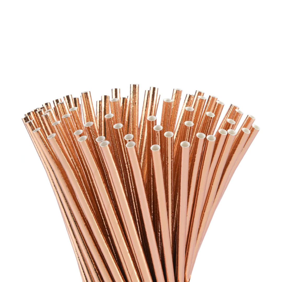 PAPER STRAW - ROSE GOLD
